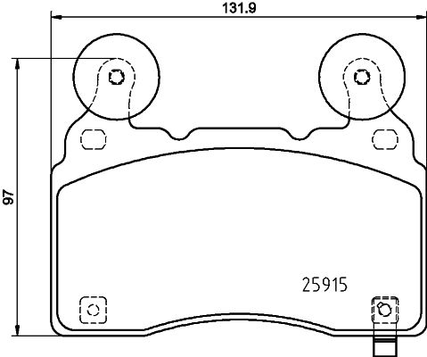 HELLA Brake pad set - T2765 - for e.g. CADILLAC / CHEVROLET / HOLDEN 8DB355039-481