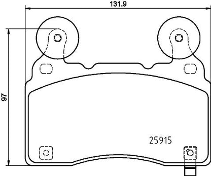 HELLA Brake pad set - T2765 - for e.g. CADILLAC / CHEVROLET / HOLDEN 8DB355039-481