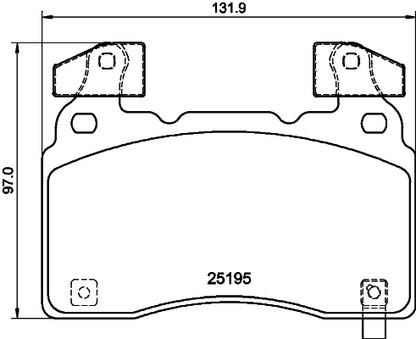 HELLA Brake pad set - T2817 - for e.g. CADILLAC / CHEVROLET / OPEL / TESLA 8DB355040-471