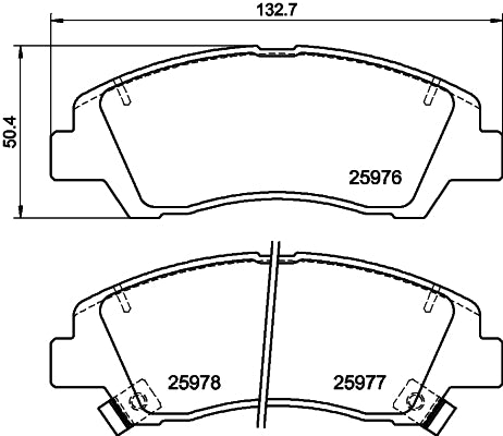 HELLA Brake pad set - T2391 - for e.g. HYUNDAI 8DB355023-001
