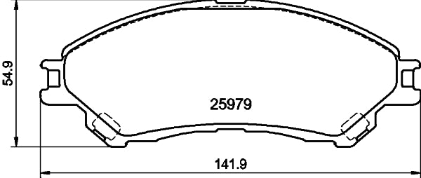 HELLA Brake pad set - T2328 - for e.g. SUZUKI 8DB355021-461
