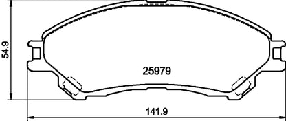 HELLA Brake pad set - T2328 - for e.g. SUZUKI 8DB355021-461