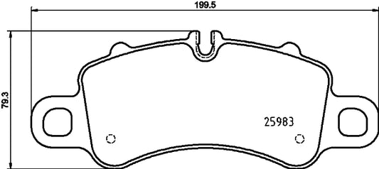 HELLA Brake pad set - T2626 - for e.g. PORSCHE 8DB355025-601
