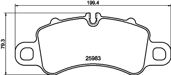 HELLA Brake pad set - T2902 - for e.g. PORSCHE 8DB355040-771