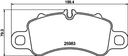 HELLA Brake pad set - T2902 - for e.g. PORSCHE 8DB355040-771