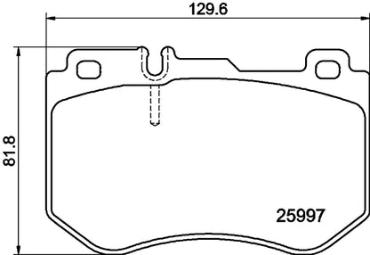 HELLA Brake pad set - T2373 - for e.g. MERCEDES-BENZ 8DB355021-741