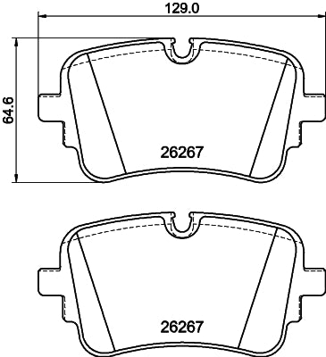 HELLA Brake pad set - T2891 - for e.g. AUDI / VW 8DB355041-001