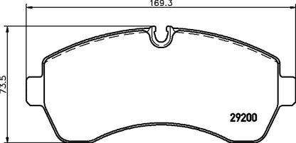 HELLA Brake pad set - C6026 - for e.g. MERCEDES-BENZ / VOLKSWAGEN 8DB355005-531