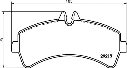 HELLA Brake pad set - C6027 - for e.g. MERCEDES-BENZ / VOLKSWAGEN 8DB355005-541