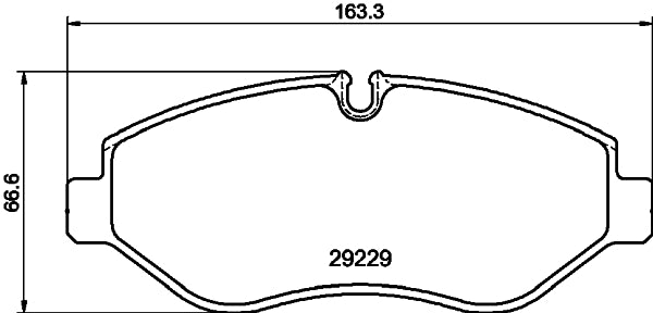 HELLA Brake pad set - C6023 - for e.g. IVECO 8DB355005-511