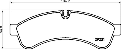 HELLA Brake pad set - C6028 - for e.g. IVECO 8DB355039-251