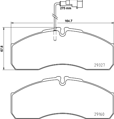 HELLA Brake pad set - T2109 - for e.g. NISSAN 8DB355020-711