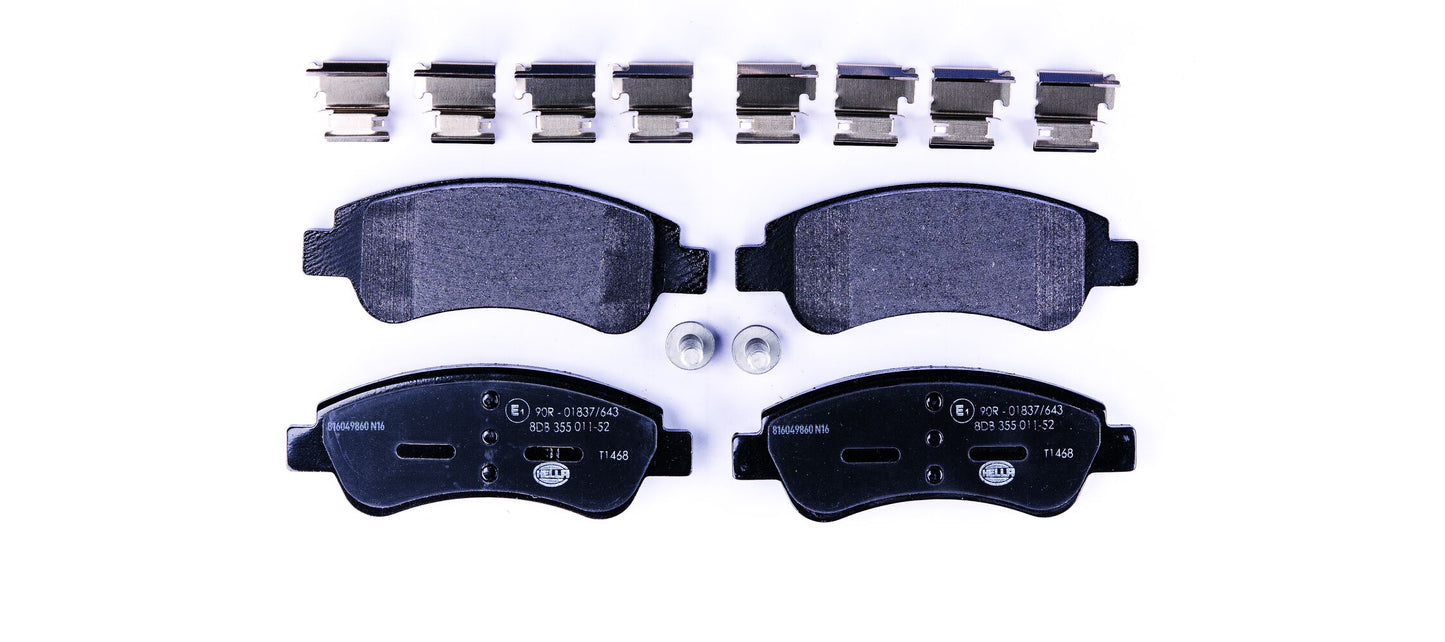 HELLA Brake pad set - T1468 - for e.g. CITROEN / PEUGEOT 8DB355011-521