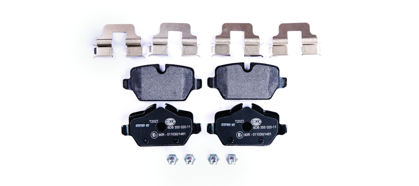HELLA Brake pad set - T2027 - for e.g. MINI 8DB355020-111