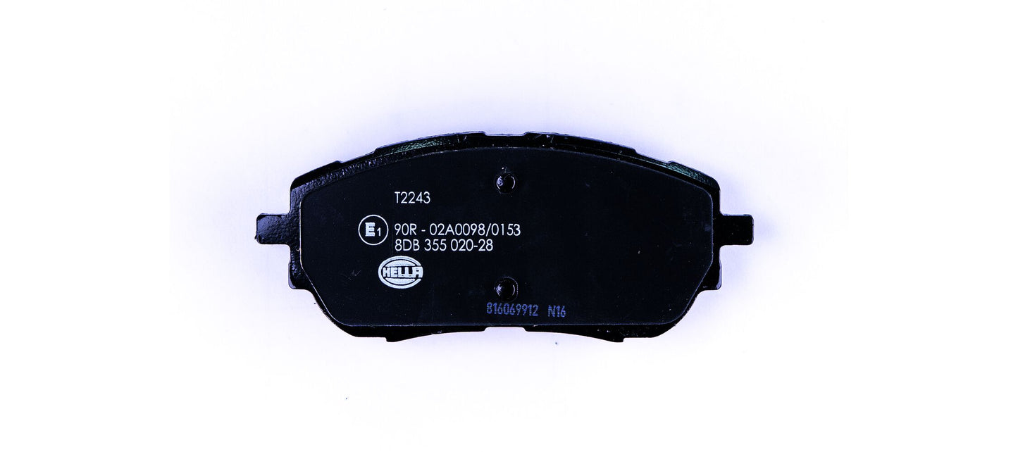 HELLA Brake pad set - T2243 - for e.g. TOYOTA 8DB355020-281