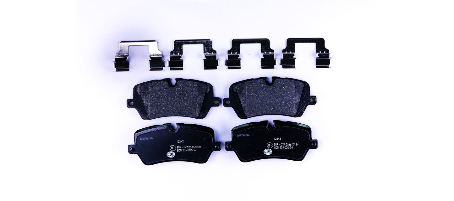 HELLA Brake pad set - T2242 - for e.g. LAND ROVER 8DB355020-361