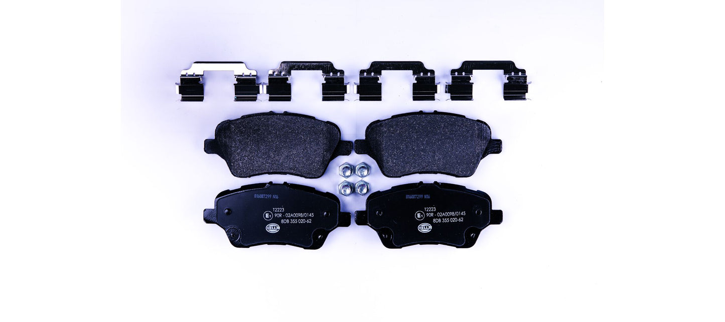 HELLA Brake pad set - T2223 - for e.g. FORD 8DB355020-621