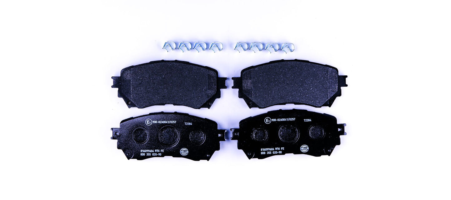 HELLA Brake pad set - T2284 - for e.g. MAZDA 8DB355020-901