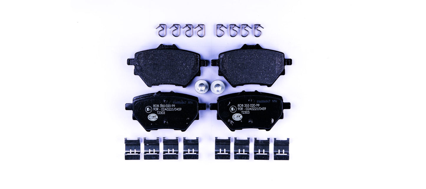 HELLA Brake pad set - T2303 - for e.g. CITROEN / OPEL / PEUGEOT / VAUXHALL 8DB355020-991