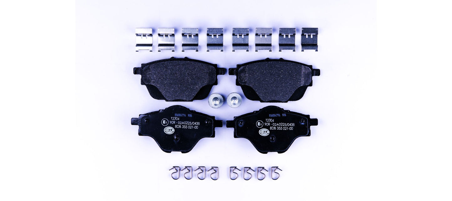 HELLA Brake pad set - T2304 - for e.g. CITROEN / OPEL / PEUGEOT / VAUXHALL 8DB355021-001
