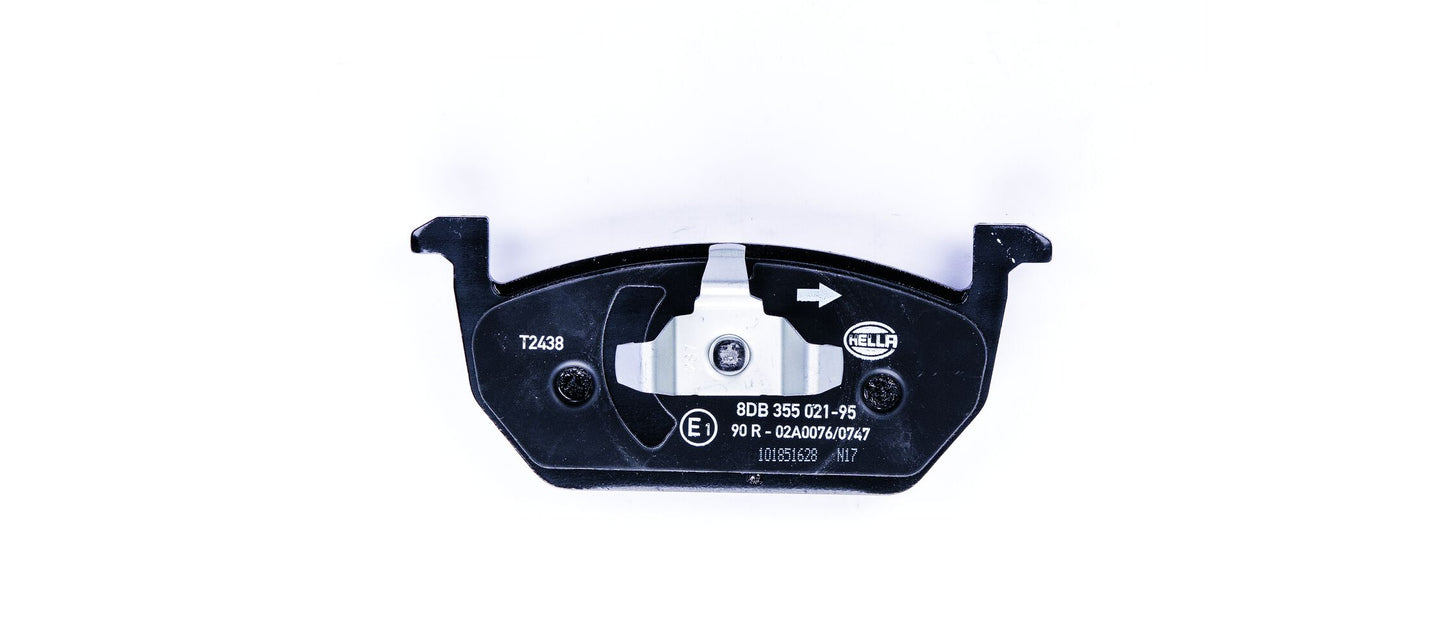 HELLA Brake pad set - T2438 - for e.g. AUDI / SEAT / SKODA / VOLKSWAGEN 8DB355021-951