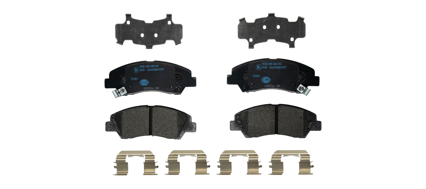 HELLA Brake pad set - T2391 - for e.g. HYUNDAI 8DB355023-001