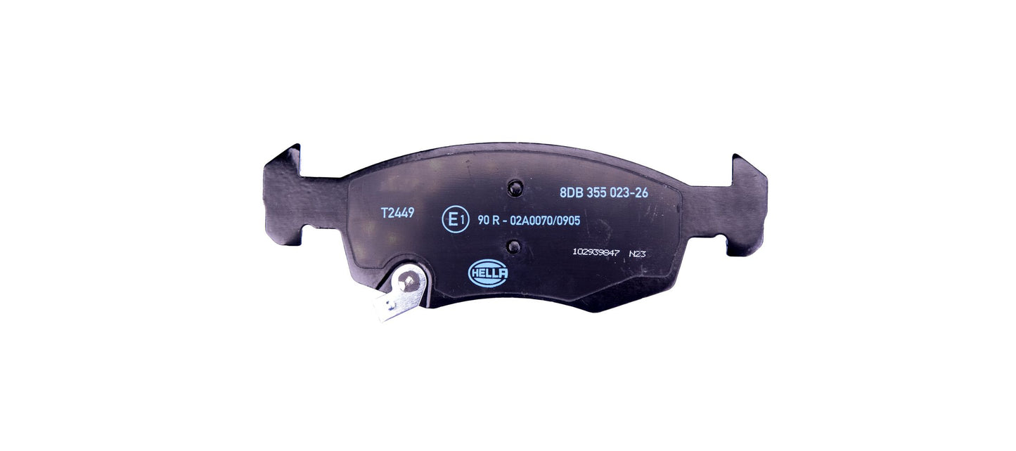HELLA Brake pad set - T2449 - for e.g. OPEL / VAUXHALL 8DB355023-261