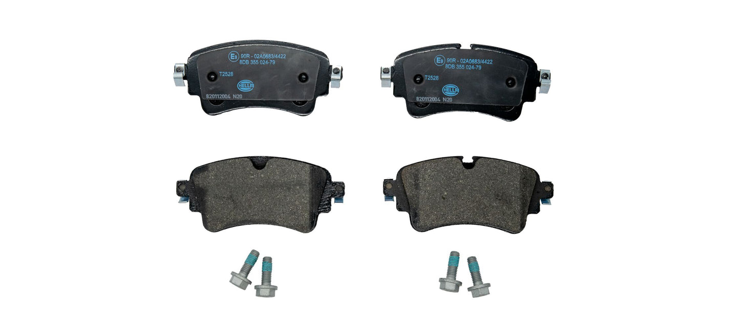 HELLA Brake pad set - T2528 - for e.g. AUDI / VOLKSWAGEN 8DB355024-791