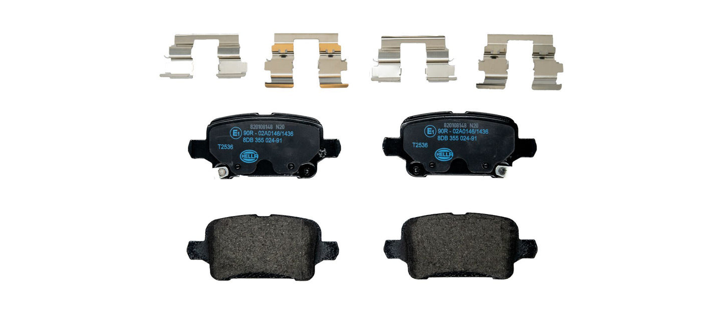 HELLA Brake pad set - T2536 - for e.g. CHEVROLET / HOLDEN / OPEL / VAUXHALL 8DB355024-911