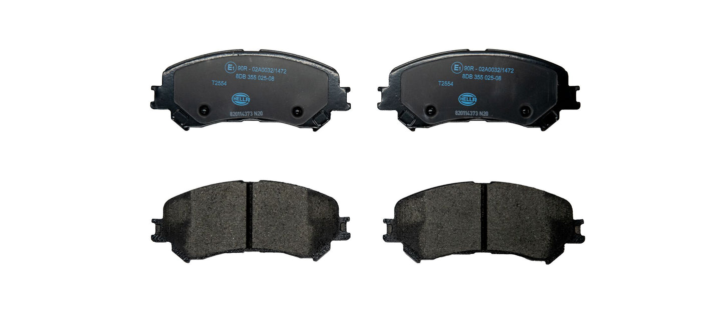 HELLA Brake pad set - T2554 - for e.g. RENAULT 8DB355025-081