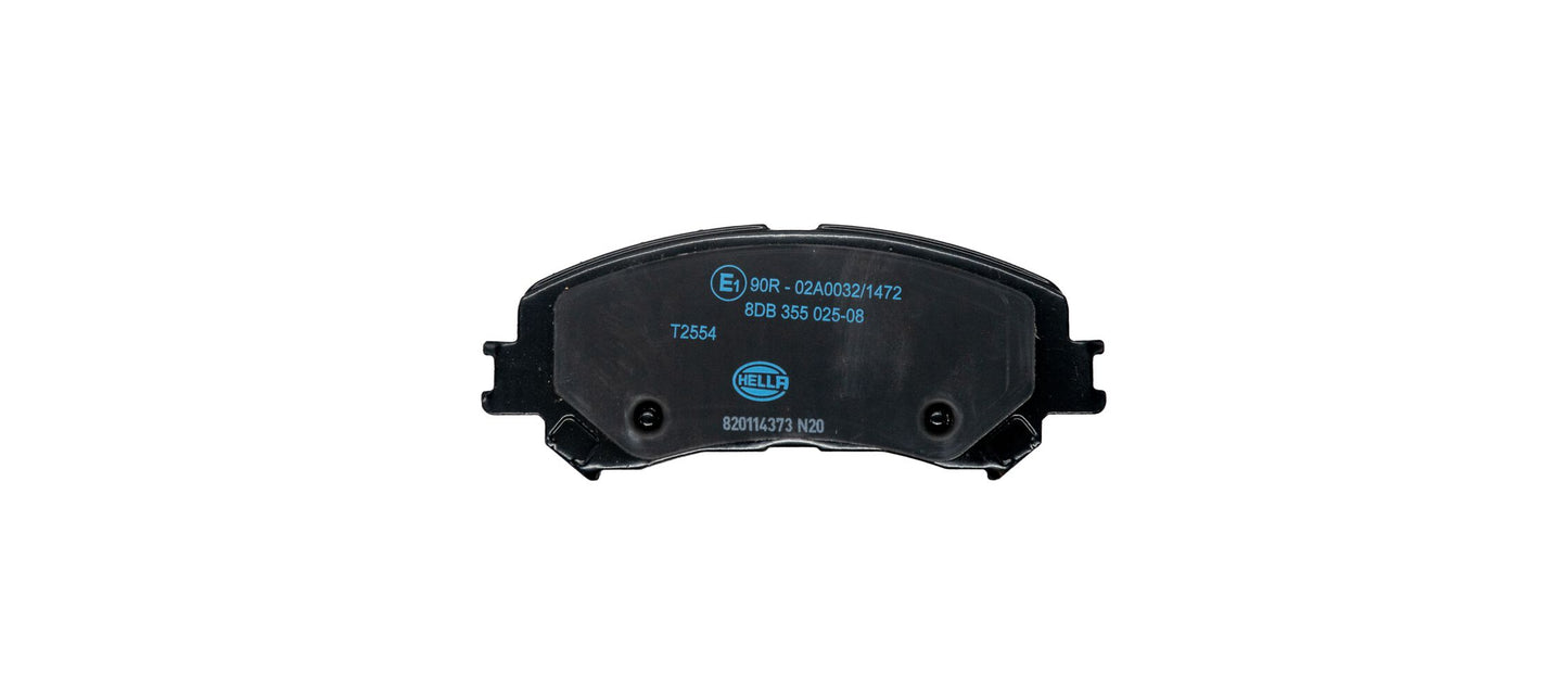 HELLA Brake pad set - T2554 - for e.g. RENAULT 8DB355025-081