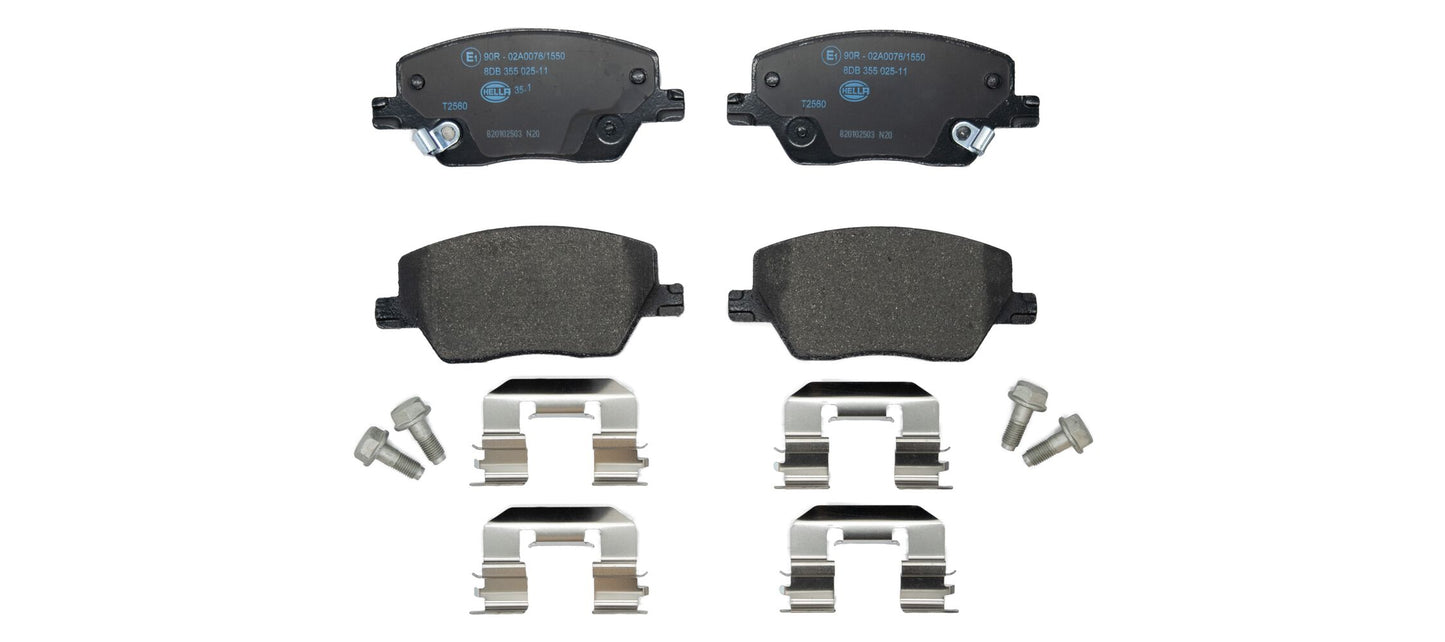 HELLA Brake pad set - T2560 - for e.g. DODGE / FIAT 8DB355025-111