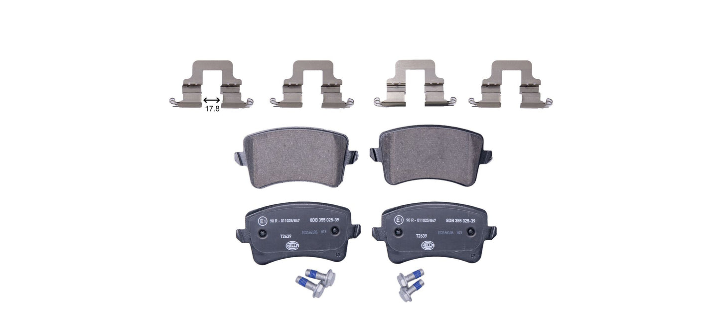 HELLA Brake pad set - T2639 - for e.g. AUDI 8DB355025-391