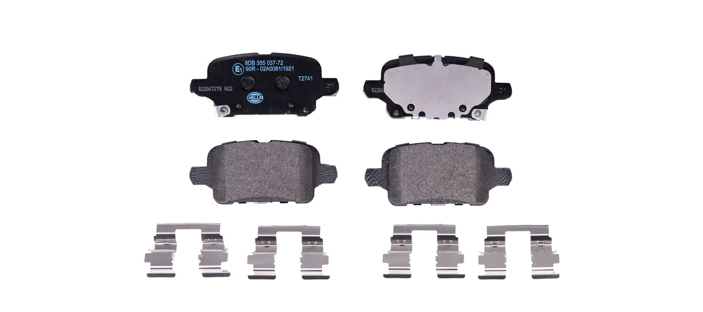HELLA Brake pad set - T2741 - for e.g. CHEVROLET / HOLDEN / OPEL / VAUXHALL 8DB355037-721
