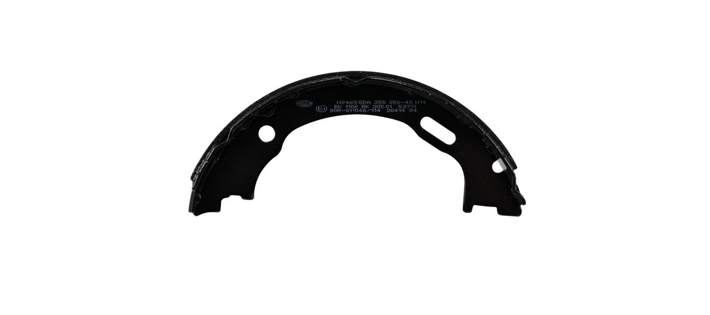 HELLA Brake Shoe Set, parking brake - H9465 - for e.g. CHRYSLER / DODGE / LANCIA /MERC 8DA355050-451