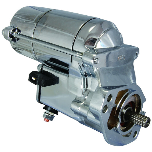 WAI New Starter Motor for Harley Davidson 1.8 kw (Chrome) 18446CN