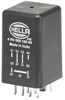HELLA Control Unit, glow time - 12V - 9-pin connector 4RV008188-491