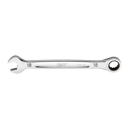 18 mm MAX BITE ratcheting combination spanner