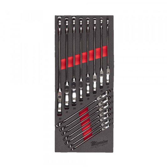 MAX BITE Flex Head Ratcheting Spanner Set Foam Insert
