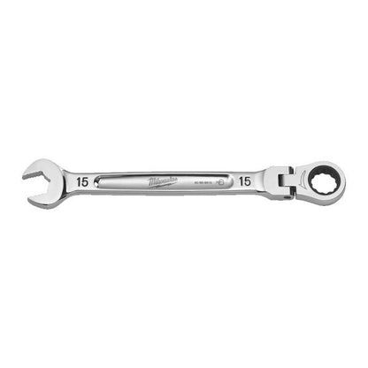 15 mm MAX BITE flexible head ratcheting combination spanner -1pc