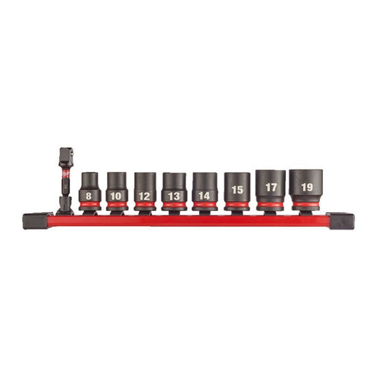 3/8in. SHOCKWAVE IMPACT DUTY socket standard rail set-9pc