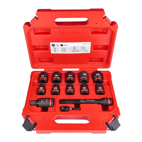 1/2 DR STD Impact Socket Set -13pc