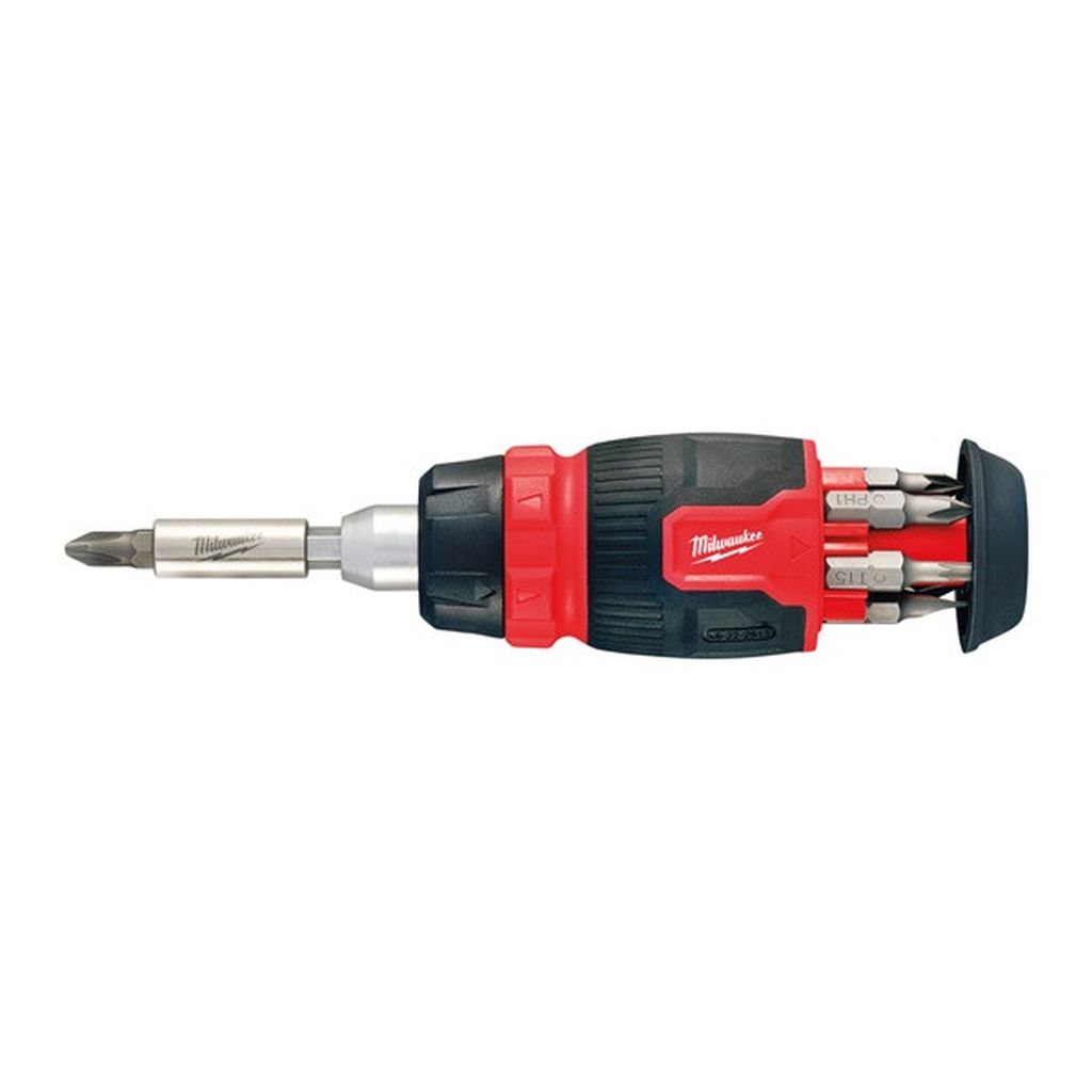 8 in 1 Compact Ratcheting Multi-Bit Screwdriver