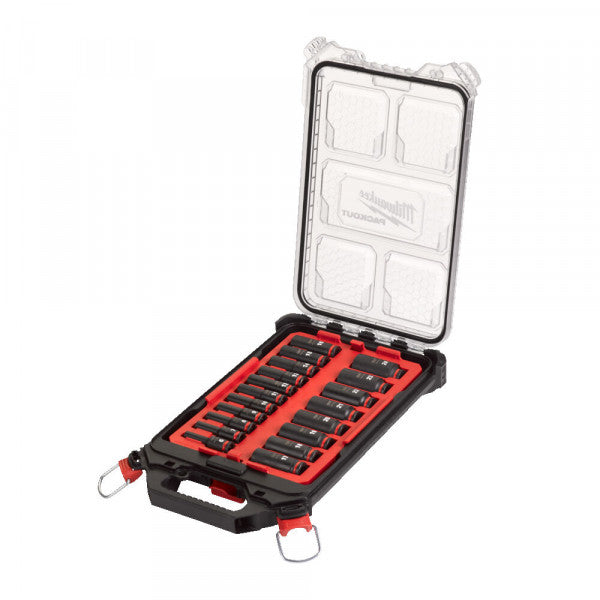 3/8in. PACKOUT SHOCKWAVE IMPACT DUTY socket set -19pc