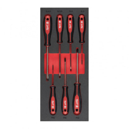 7 pc Tri-Lobe Screwdriver SL & PH Set Foam Insert -7pc