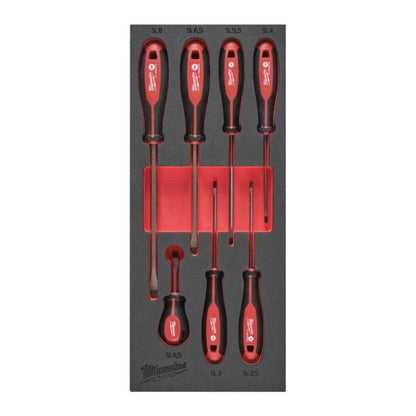7 pc Tri-Lobe Screwdriver SL Set Foam Insert -7pc