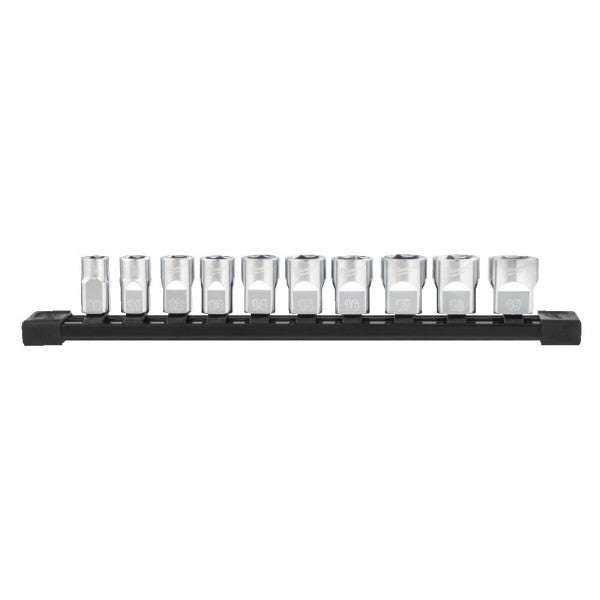 3/8in. Drive 10PC Metric Chrome Sockets -10pc