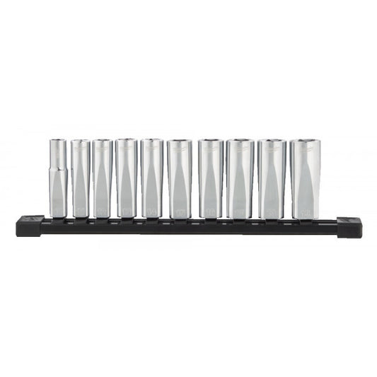 3/8in. Drive 10 PC Metric Deep Chrome Sockets -10pc
