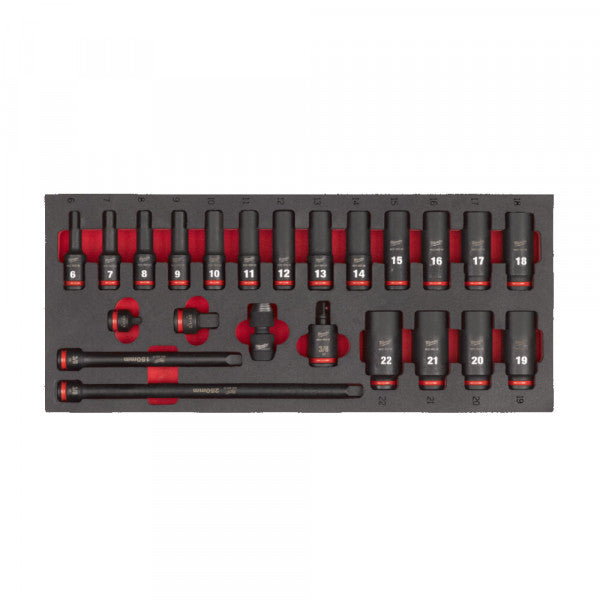 3/8 Skts. deep foam set 1 -23pc