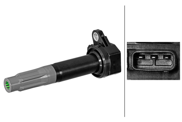 HELLA Ignition Coil - 3-pin connector - Bolted 5DA357040-031
